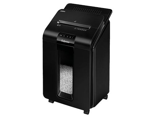 Destruidora de documentos fellowes auto+100m capacidade de corte 100 folhas destroi agrafes clips e cartoes , Fellowes , 154034 , 50043859741859